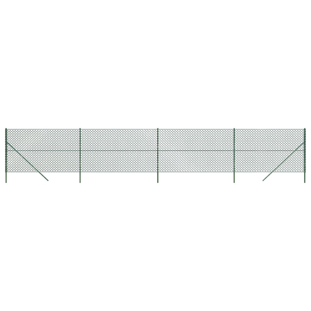 vidaXL Maschendrahtzaun Grün 1,6x10 m