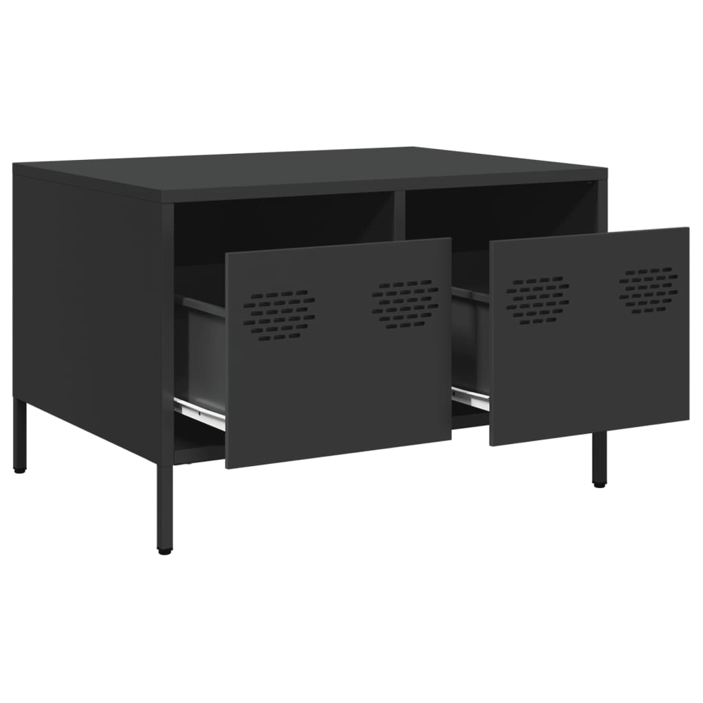 vidaXL TV-Schrank Schwarz 68x50x43,5 cm Kaltgewalzter Stahl