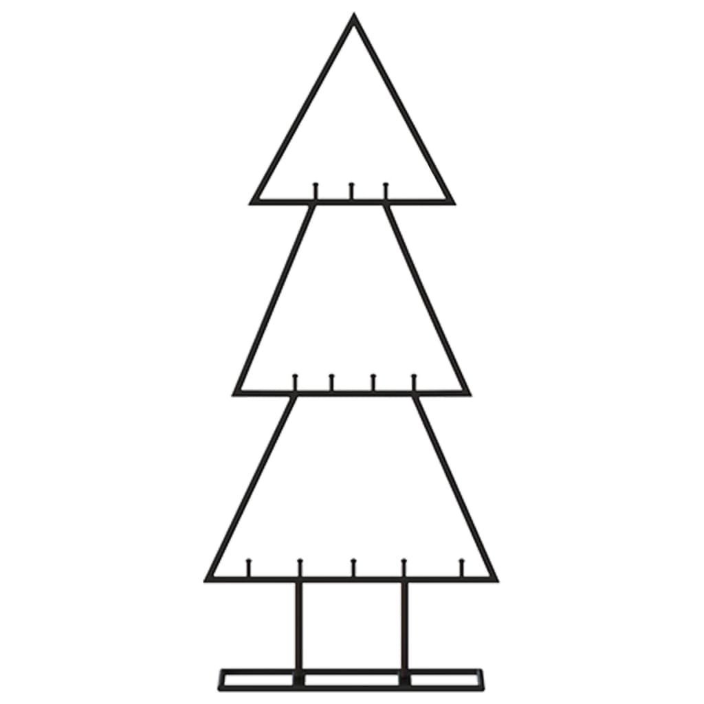 vidaXL Metall-Weihnachtsbaum Deko Schwarz 60 cm