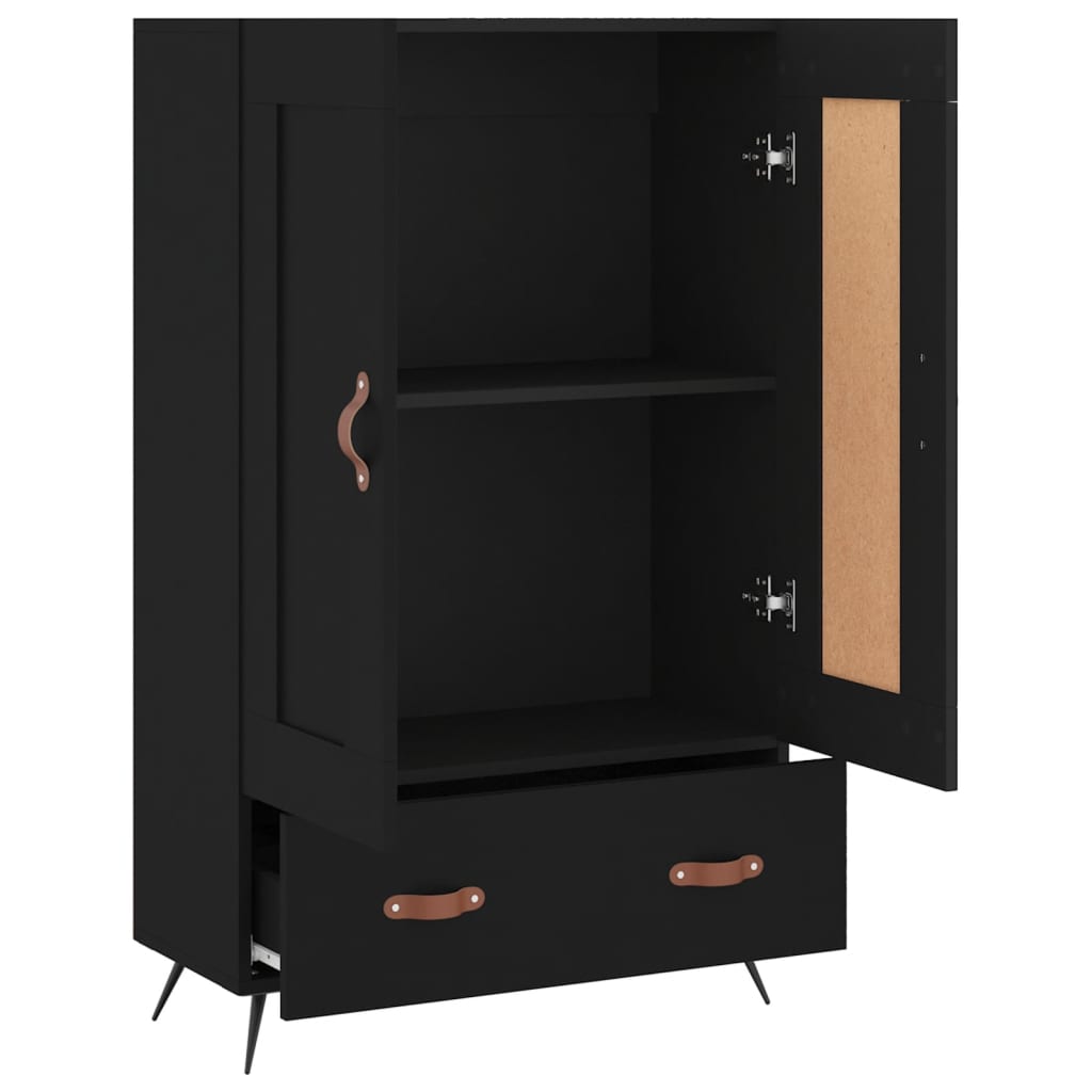 vidaXL Highboard Schwarz 69,5x31x115 cm Holzwerkstoff