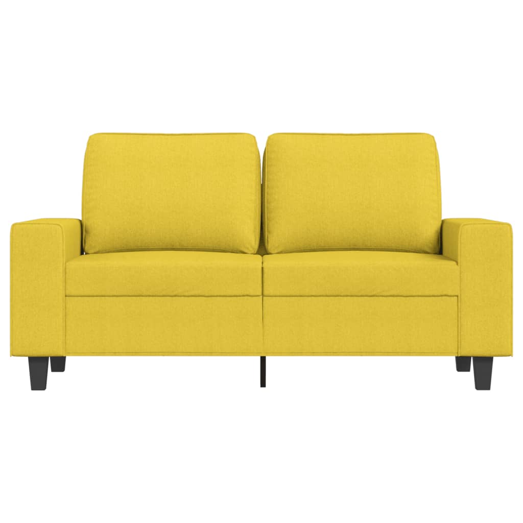 vidaXL 2-Sitzer-Sofa Hellgelb 120 cm Stoff