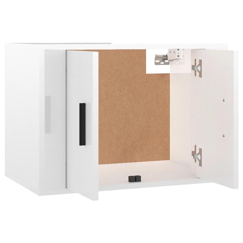 vidaXL TV-Wandschrank Hochglanz-Weiß 57x34,5x40 cm