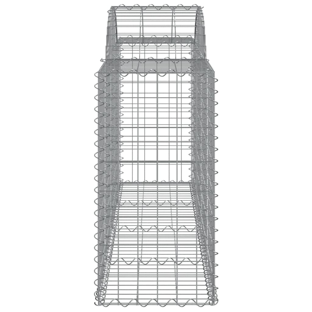 vidaXL Gabionen mit Hochbogen 14 Stk. 200x50x80/100cm Verzinktes Eisen