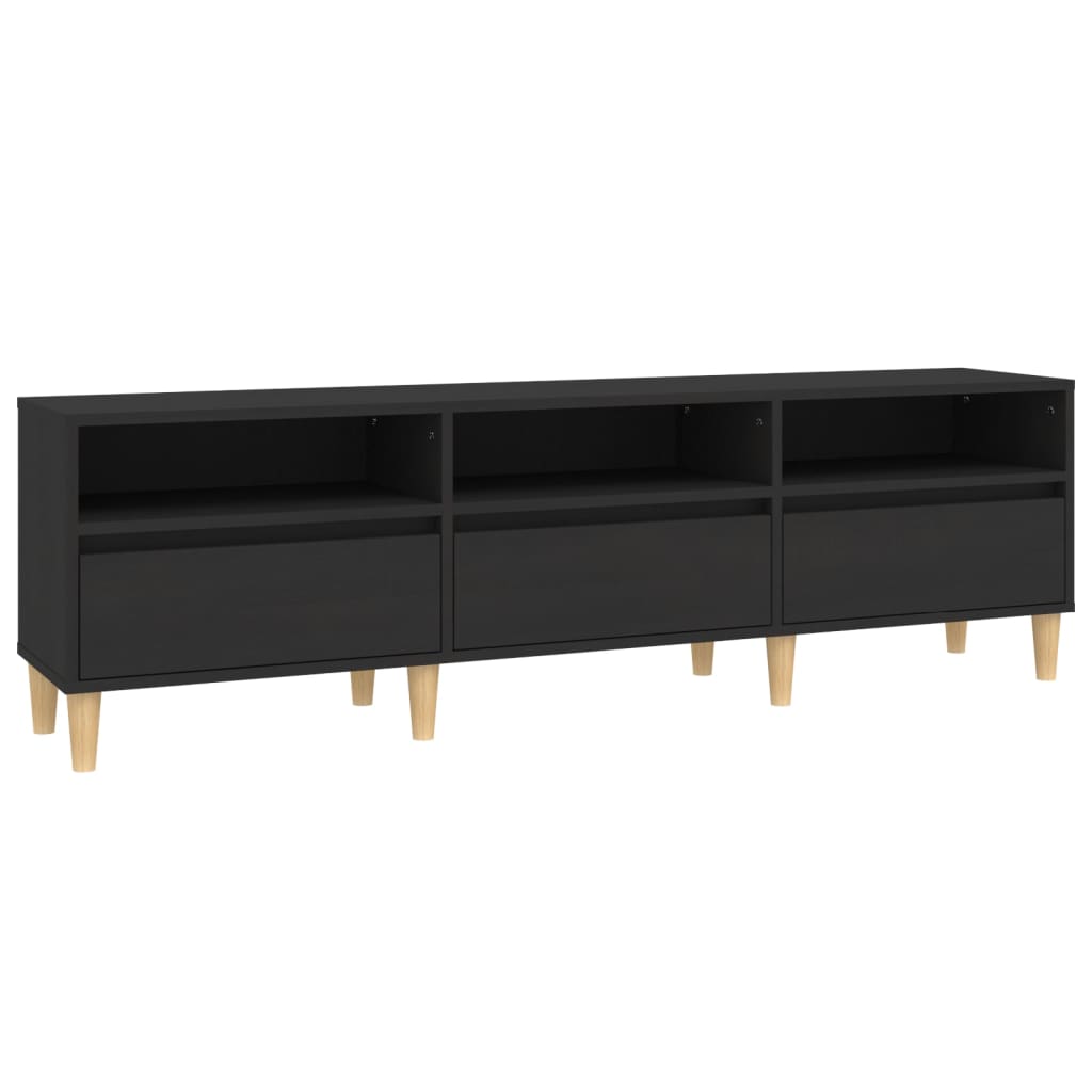 vidaXL TV-Schrank Schwarz 150x30x44,5 cm Holzwerkstoff