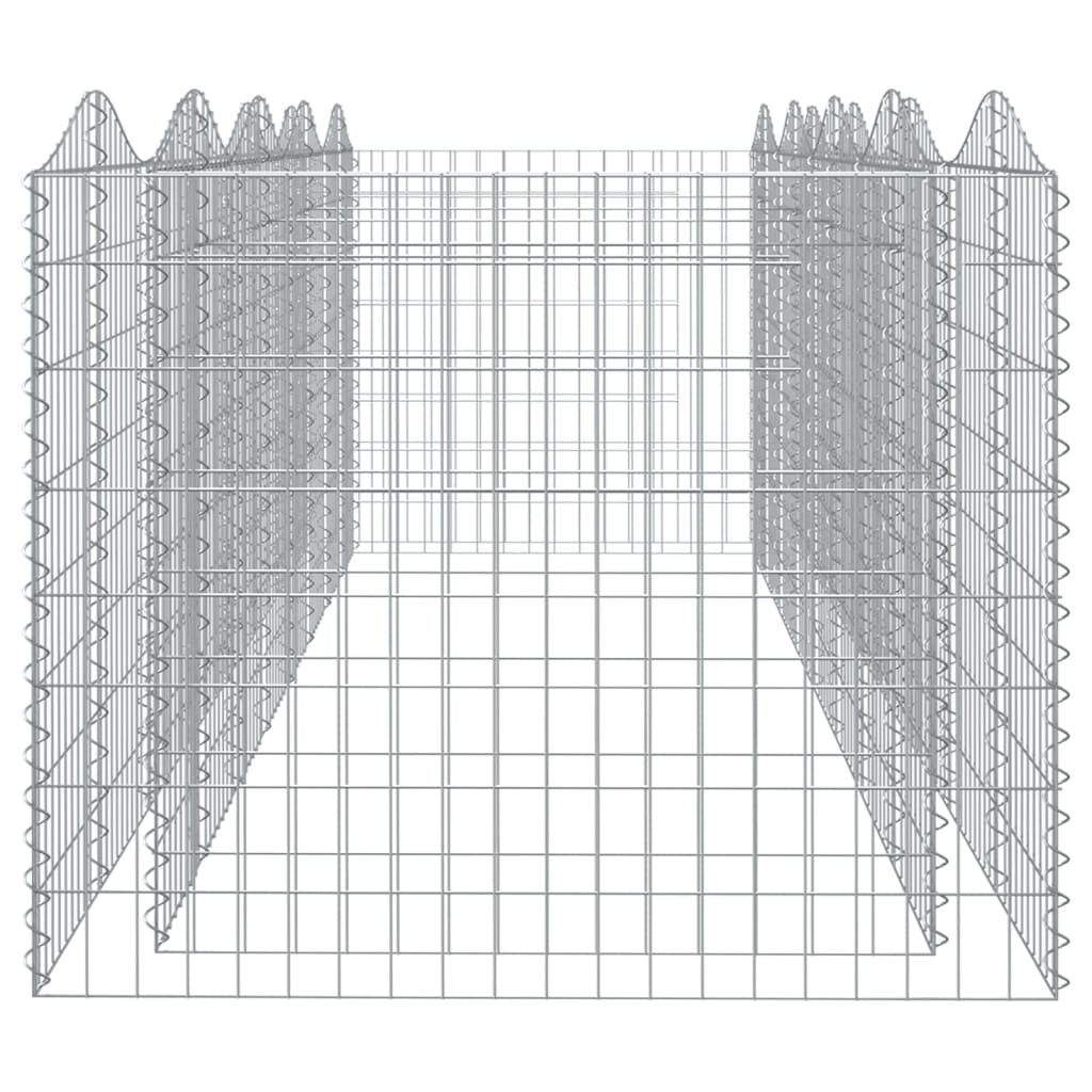 vidaXL Gabionen-Hochbeet mit Hochbogen 400x100x100 cm Verzinktes Eisen