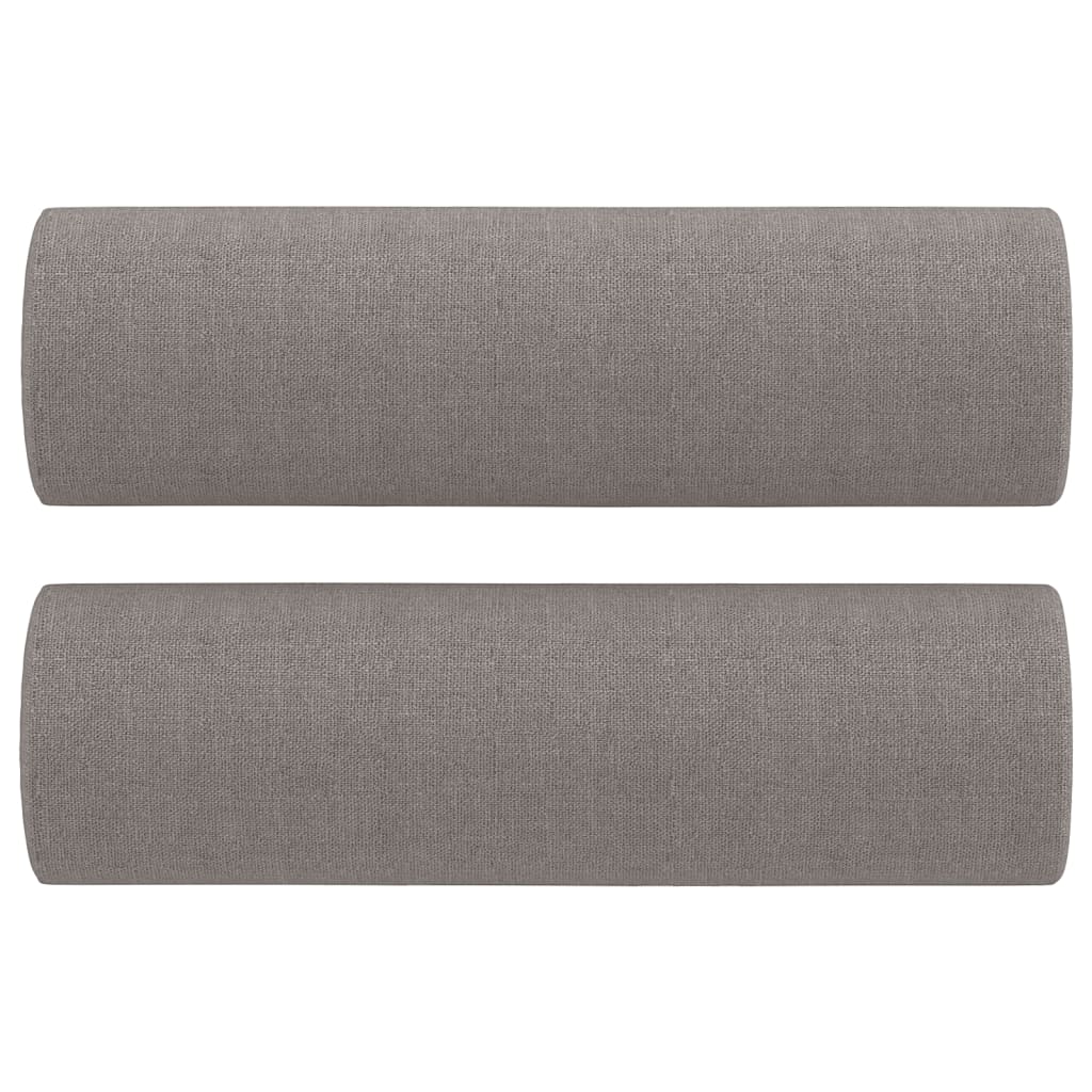 vidaXL 2-Sitzer-Sofa mit Zierkissen Taupe 120 cm Stoff