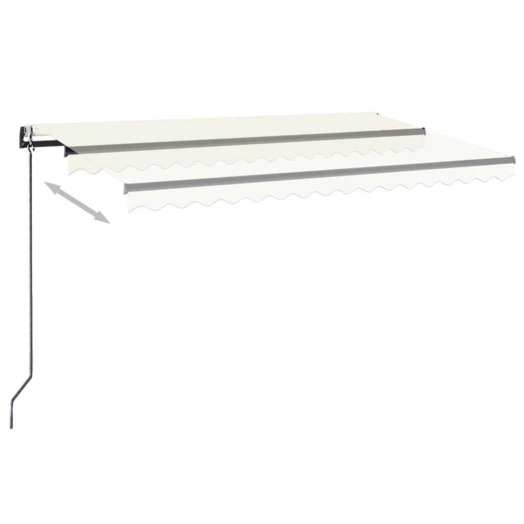 vidaXL Automatische Markise mit LED & Windsensor 450x300 cm Creme