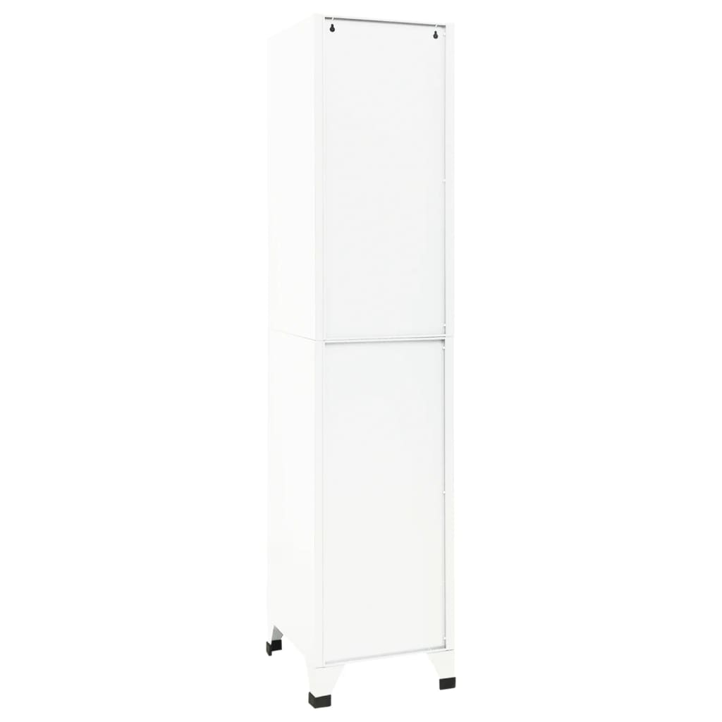 vidaXL Schließfachschrank Weiß 38x45x180 cm Stahl