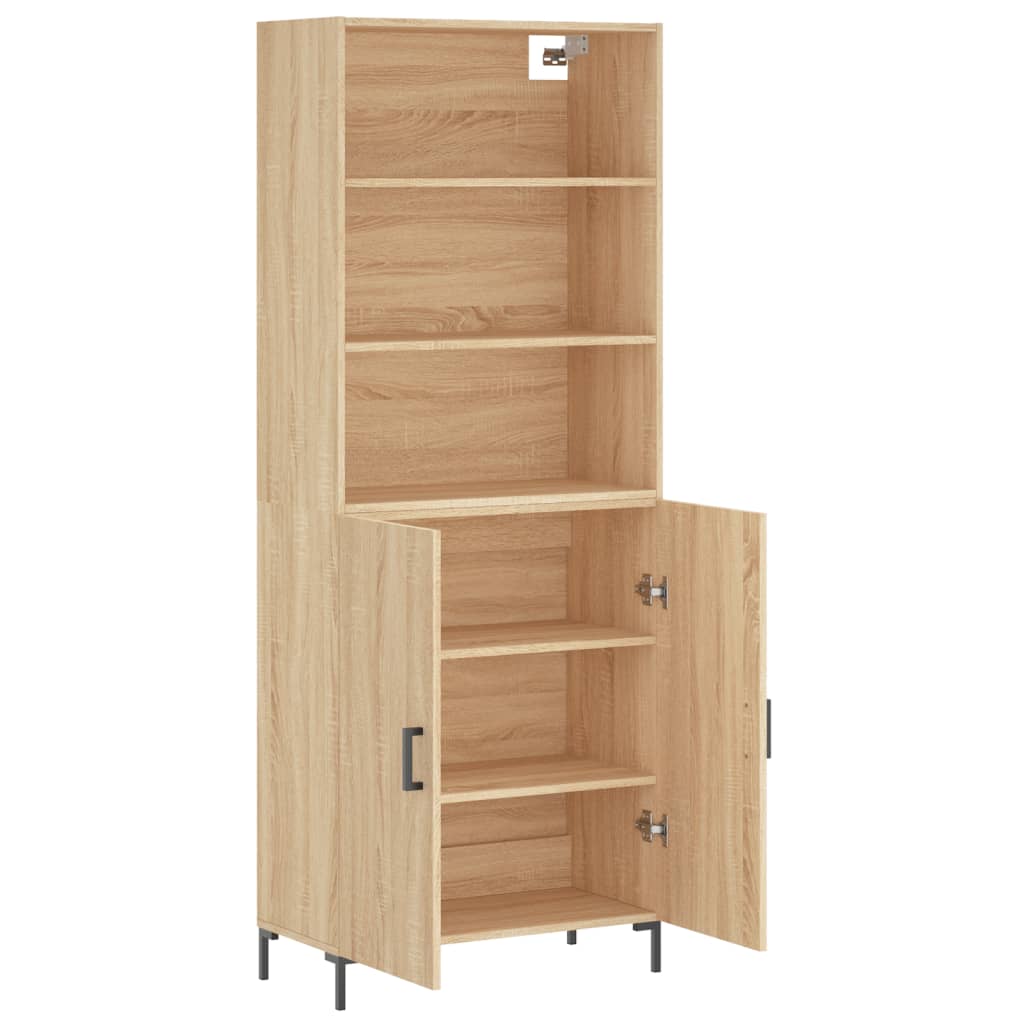 vidaXL Highboard Sonoma-Eiche 69,5x34x180 cm Holzwerkstoff