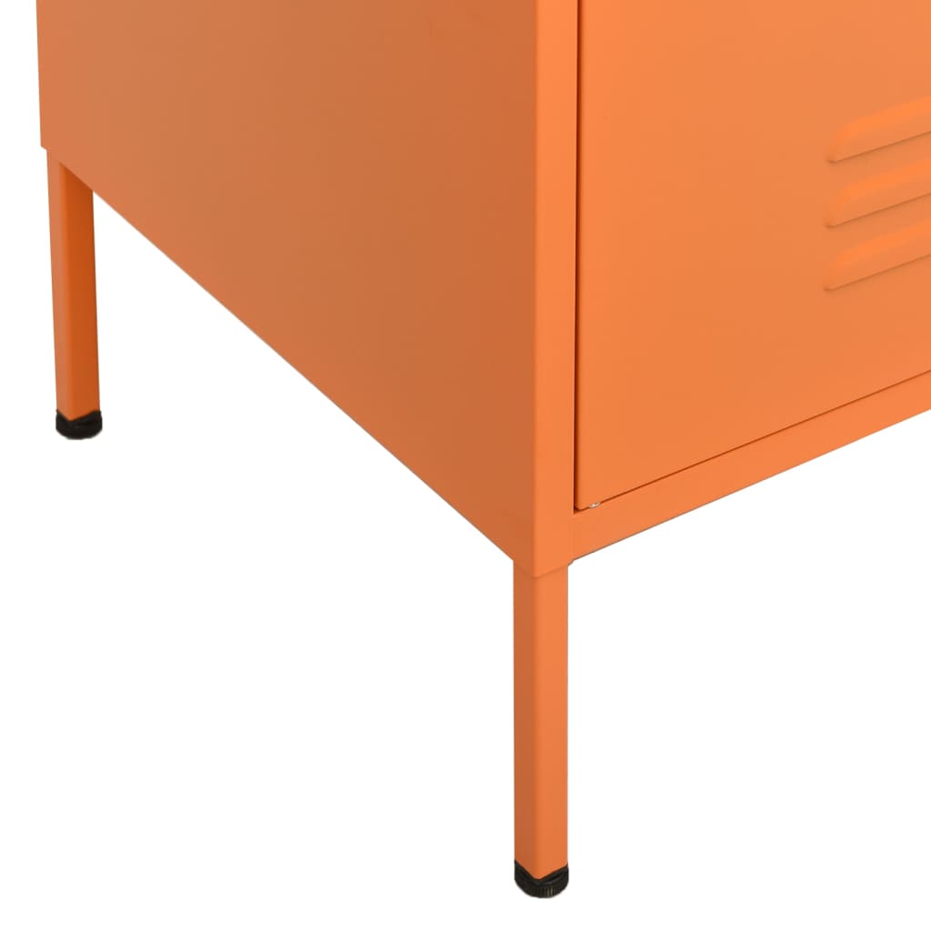 vidaXL Lagerschrank Orange 80x35x101,5 cm Stahl