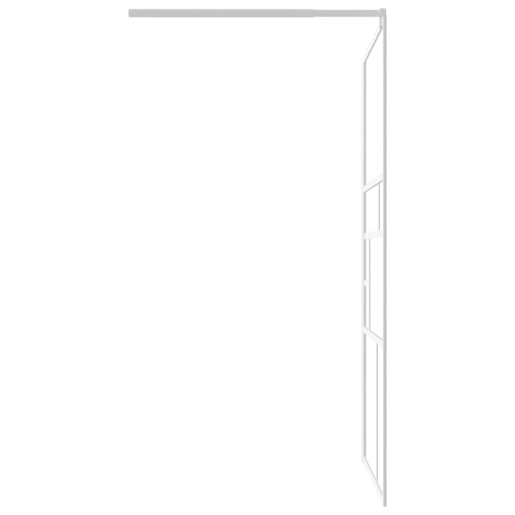 vidaXL Duschwand für Walk-In Dusche 100x195 cm ESG-Glas Weiß