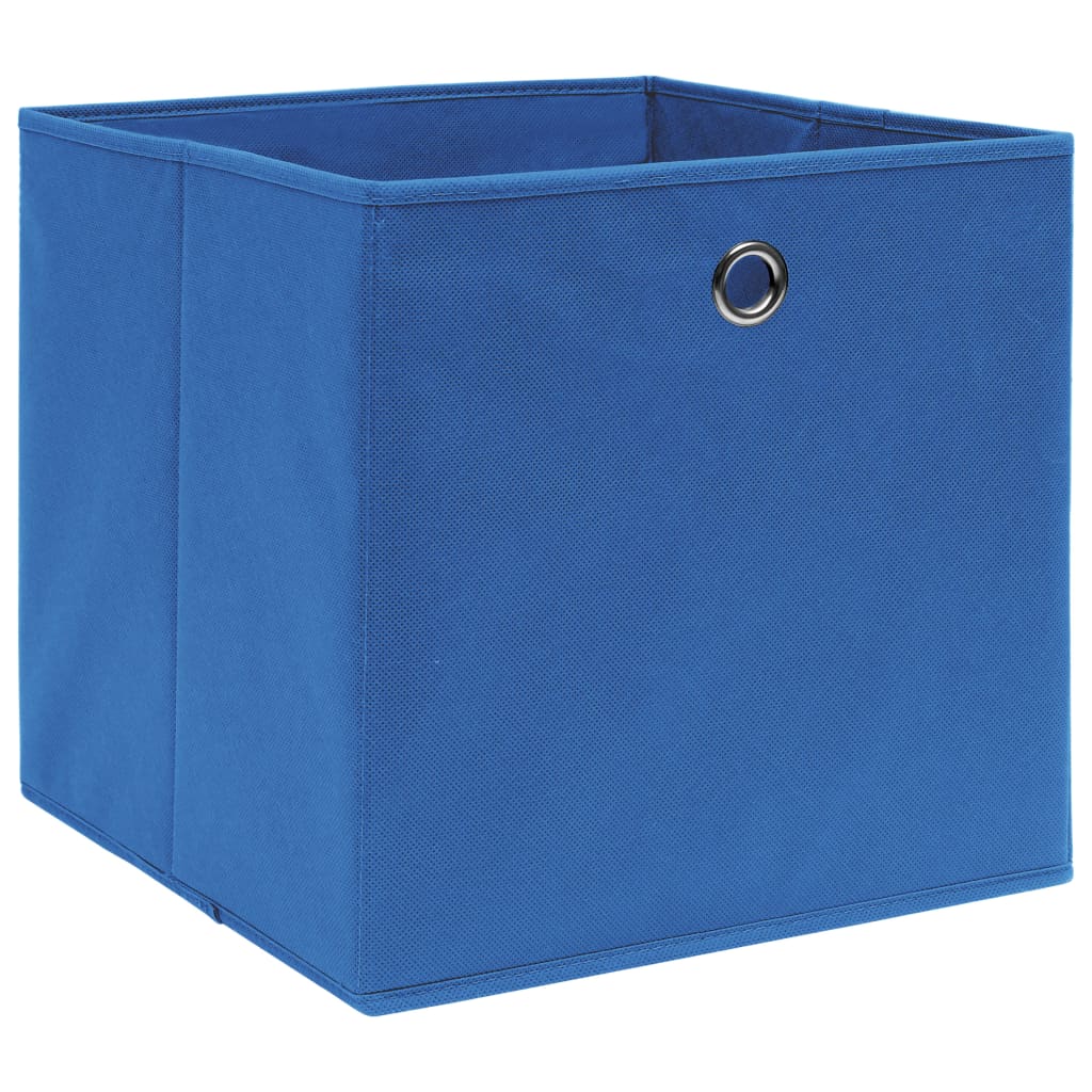 vidaXL Aufbewahrungsboxen 10 Stk. Vliesstoff 28x28x28 cm Blau