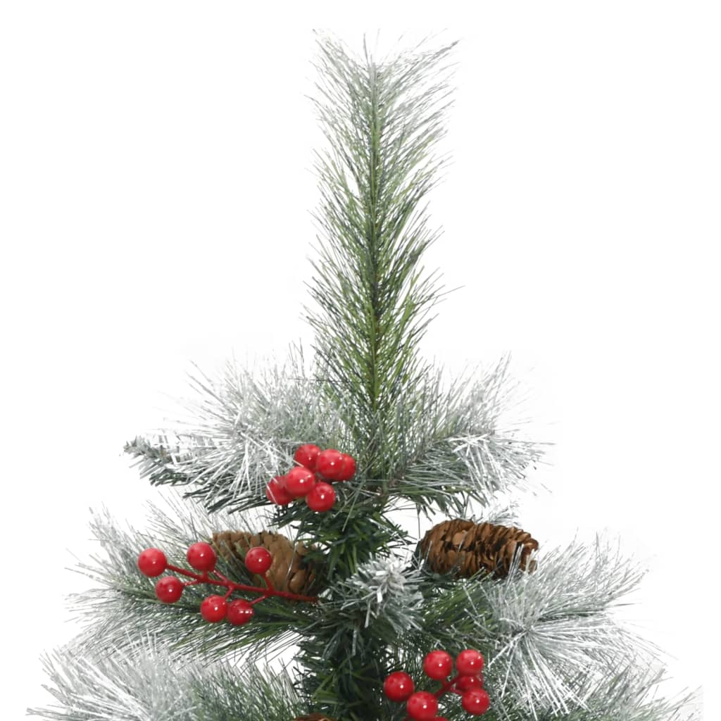 vidaXL Künstlicher Weihnachtsbaum Klappbar mit Zapfen & Beeren 120 cm