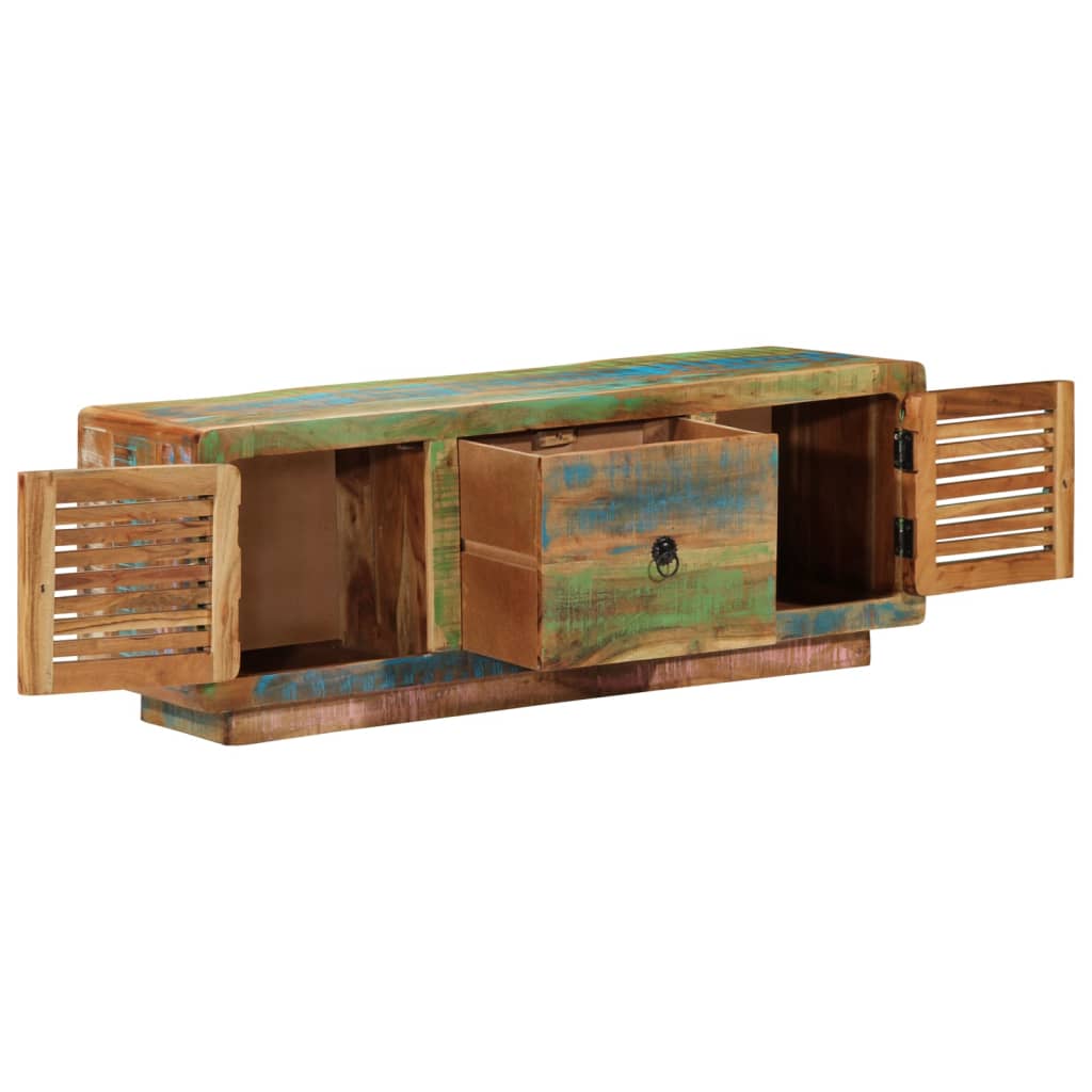 vidaXL TV-Schrank 110x30x40 cm Altholz Massiv