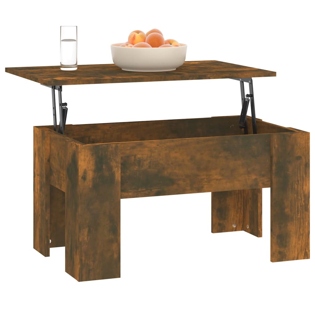 vidaXL Couchtisch Räuchereiche 79x49x41 cm Holzwerkstoff