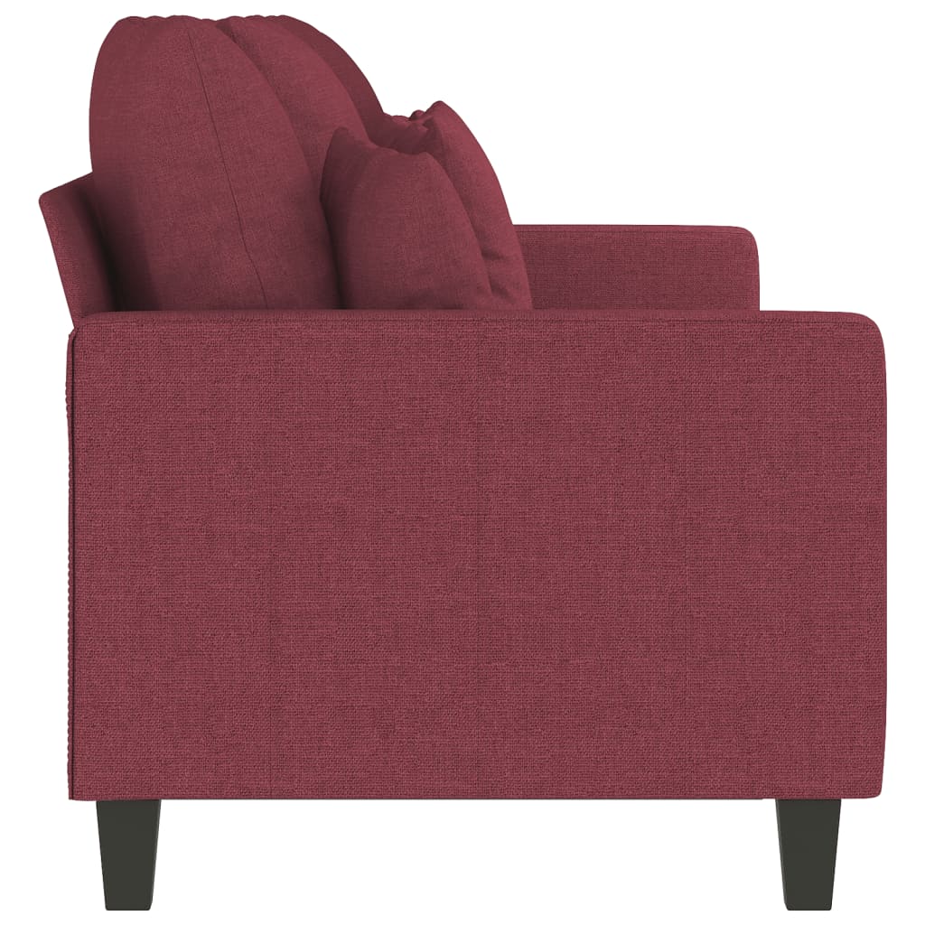 vidaXL 3-Sitzer-Sofa Weinrot 180 cm Stoff