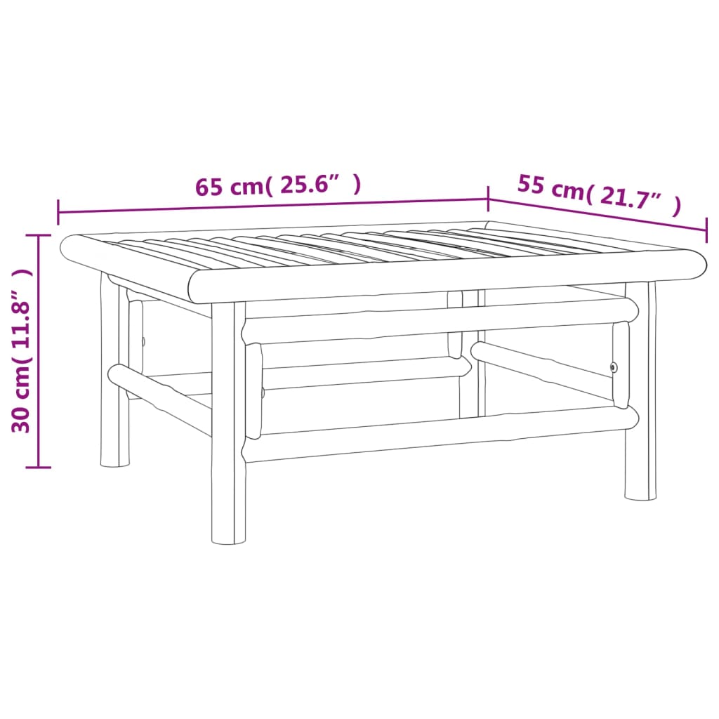 vidaXL 9-tlg. Garten-Lounge-Set mit Grünen Kissen Bambus