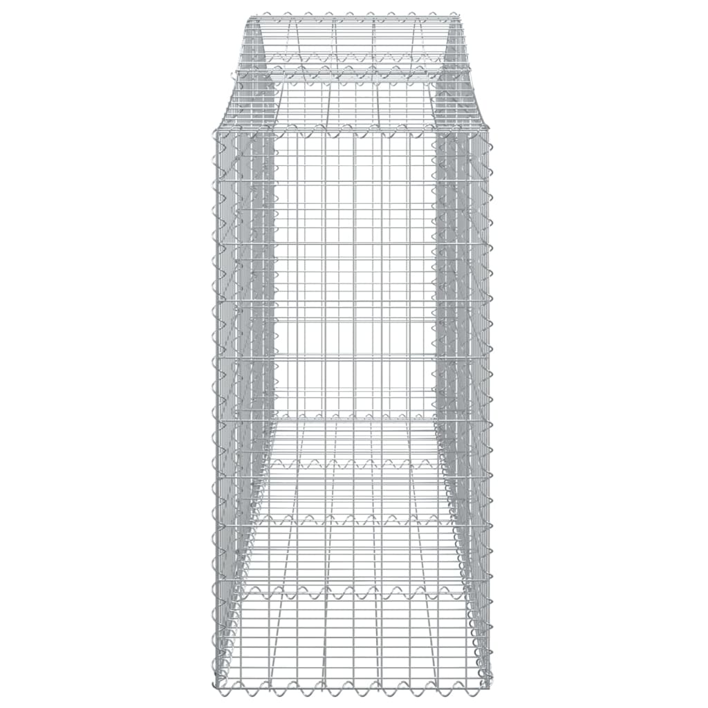 vidaXL Gabionen mit Hochbogen 14Stk. 200x50x120/140cm Verzinktes Eisen