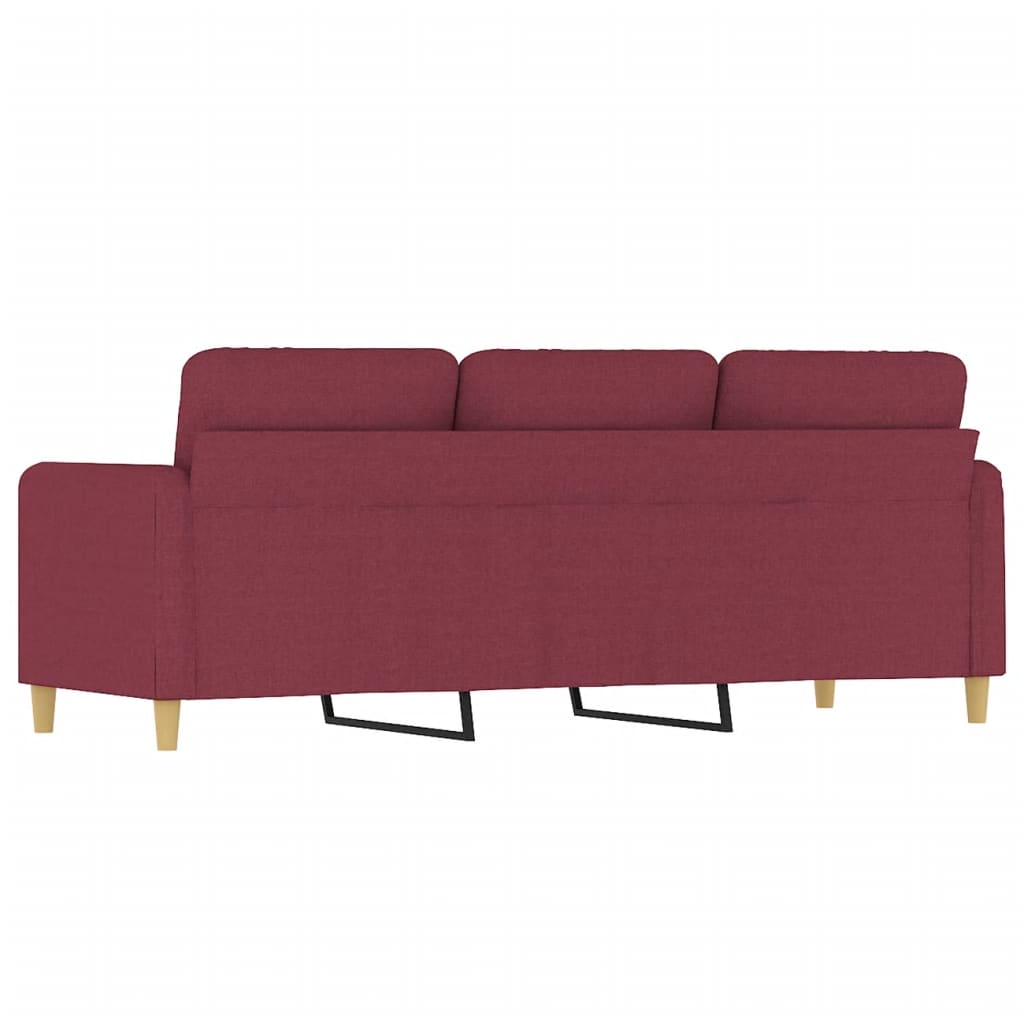 vidaXL 3-Sitzer-Sofa Weinrot 180 cm Stoff