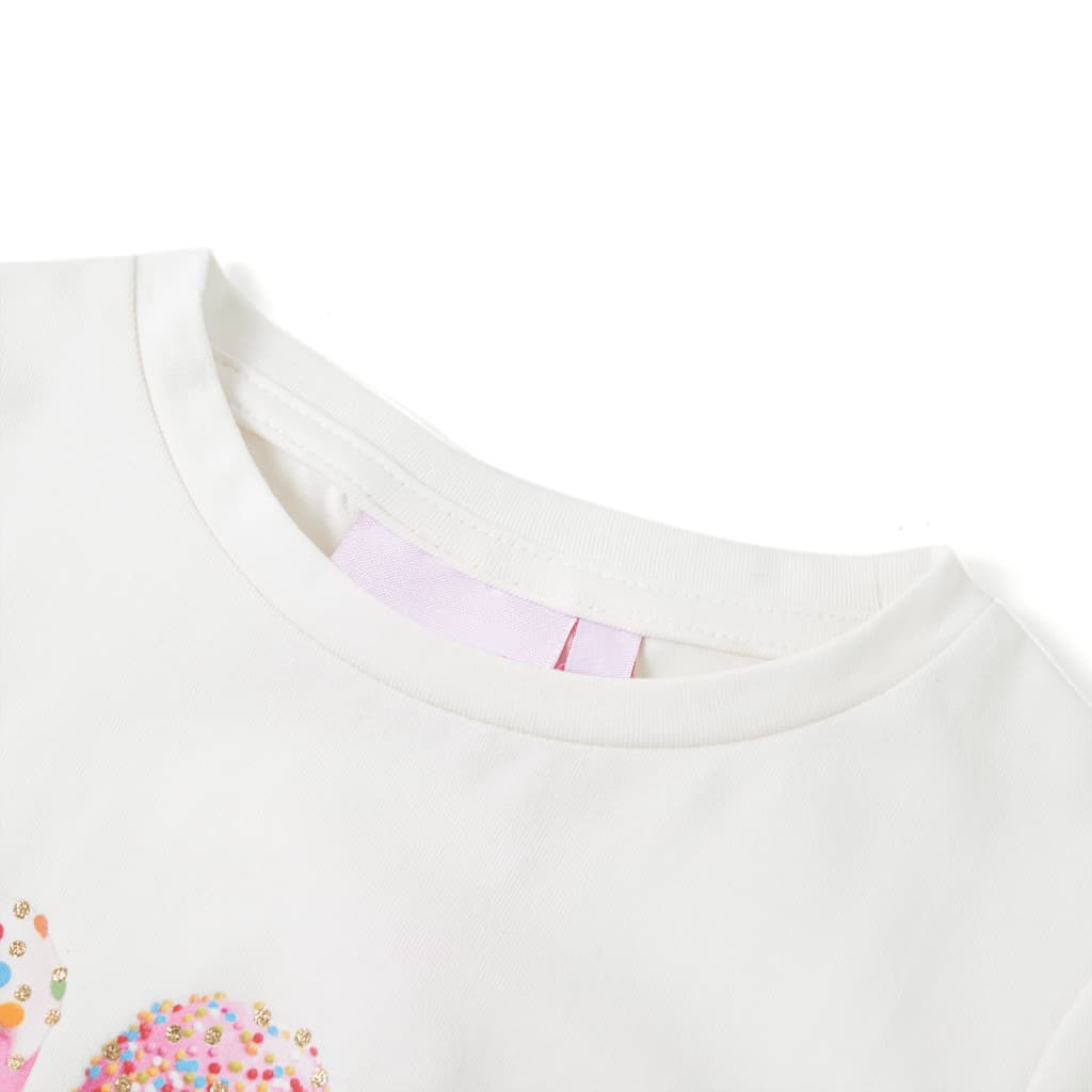 Kinder-T-Shirt Ecru 104