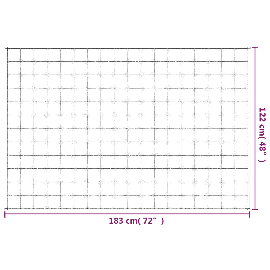 vidaXL Gewichtsdecke Grau 122x183 cm 9 kg Stoff