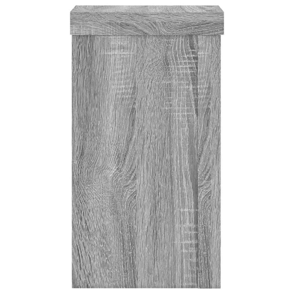 vidaXL Pflanzenständer 2 Stk. Grau Sonoma 10x10x18 cm Holzwerkstoff