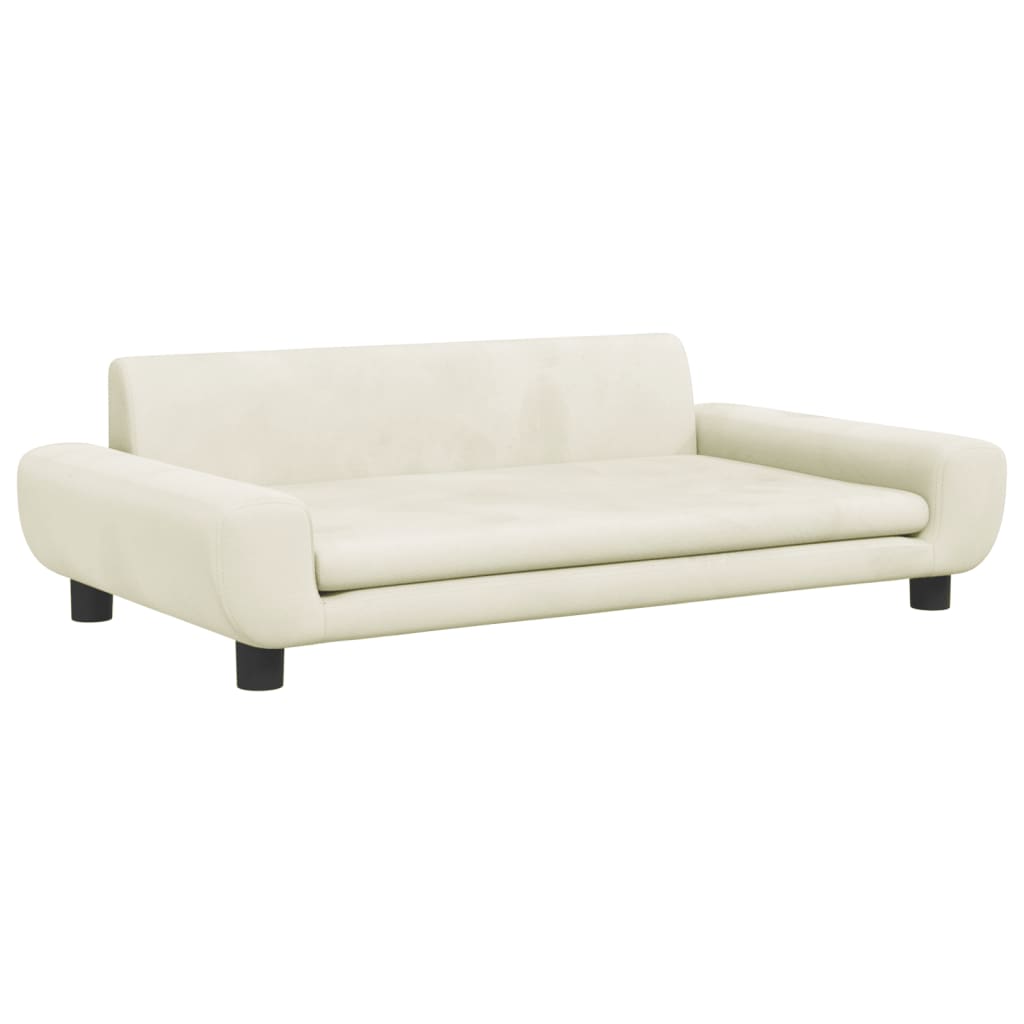 vidaXL Hundebett Creme 100x54x33 cm Samt