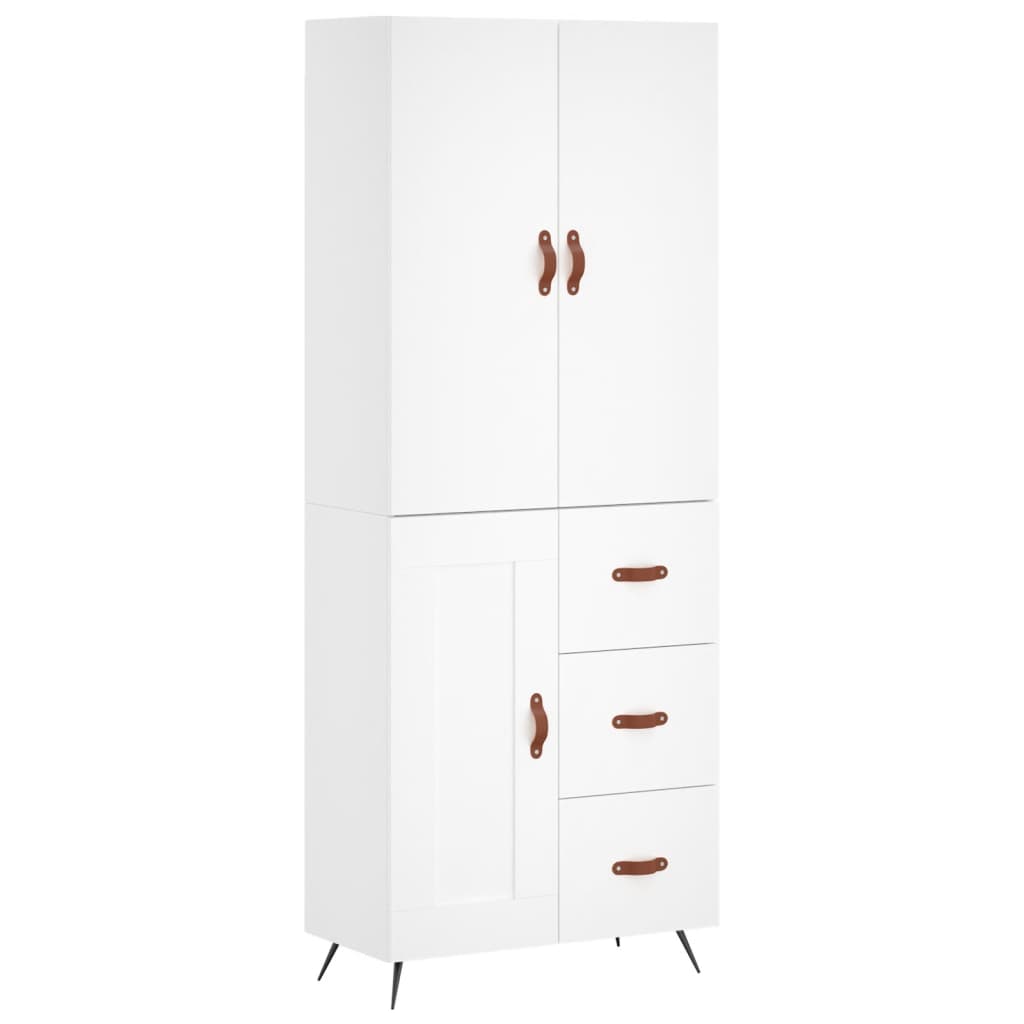 vidaXL Highboard Weiß 69,5x34x180 cm Holzwerkstoff