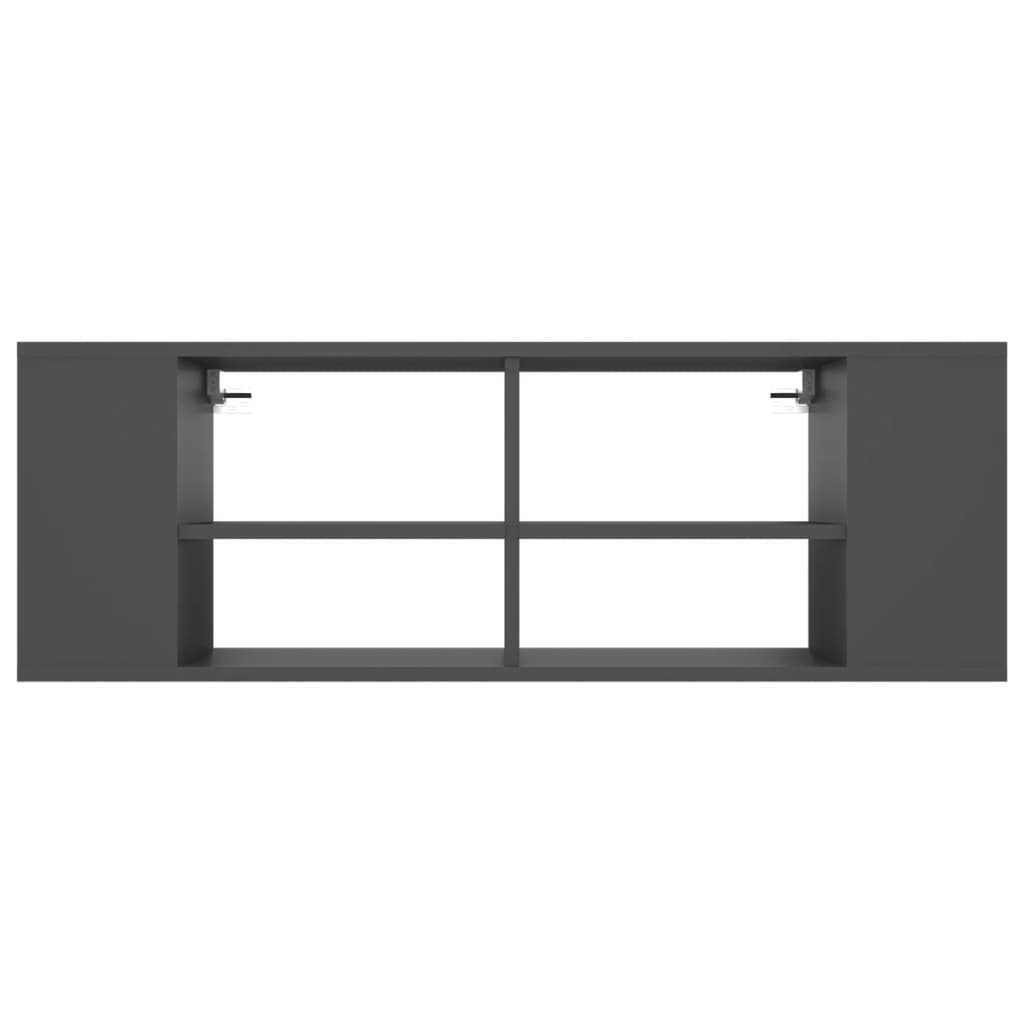 vidaXL TV-Wandschrank Grau 102x35x35 cm Holzwerkstoff