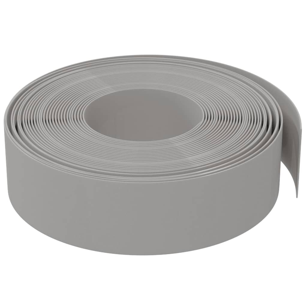 vidaXL Rasenkanten 4 Stk. Grau 10 m 15 cm Polyethylen