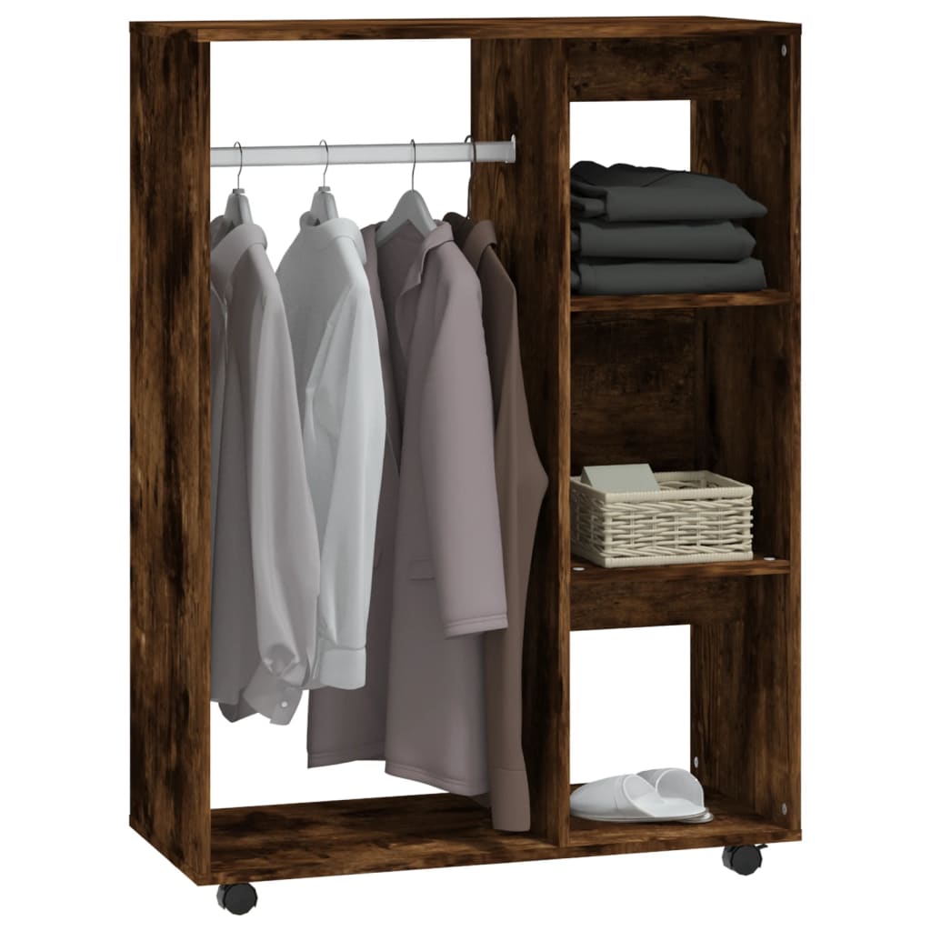 vidaXL Kleiderschrank Räuchereiche 80x40x110 cm Holzwerkstoff