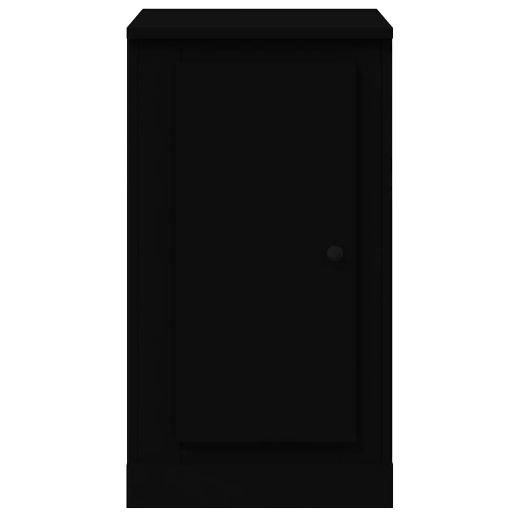 vidaXL Sideboards 2 Stk. Schwarz 37,5x35,5x67,5 cm Holzwerkstoff