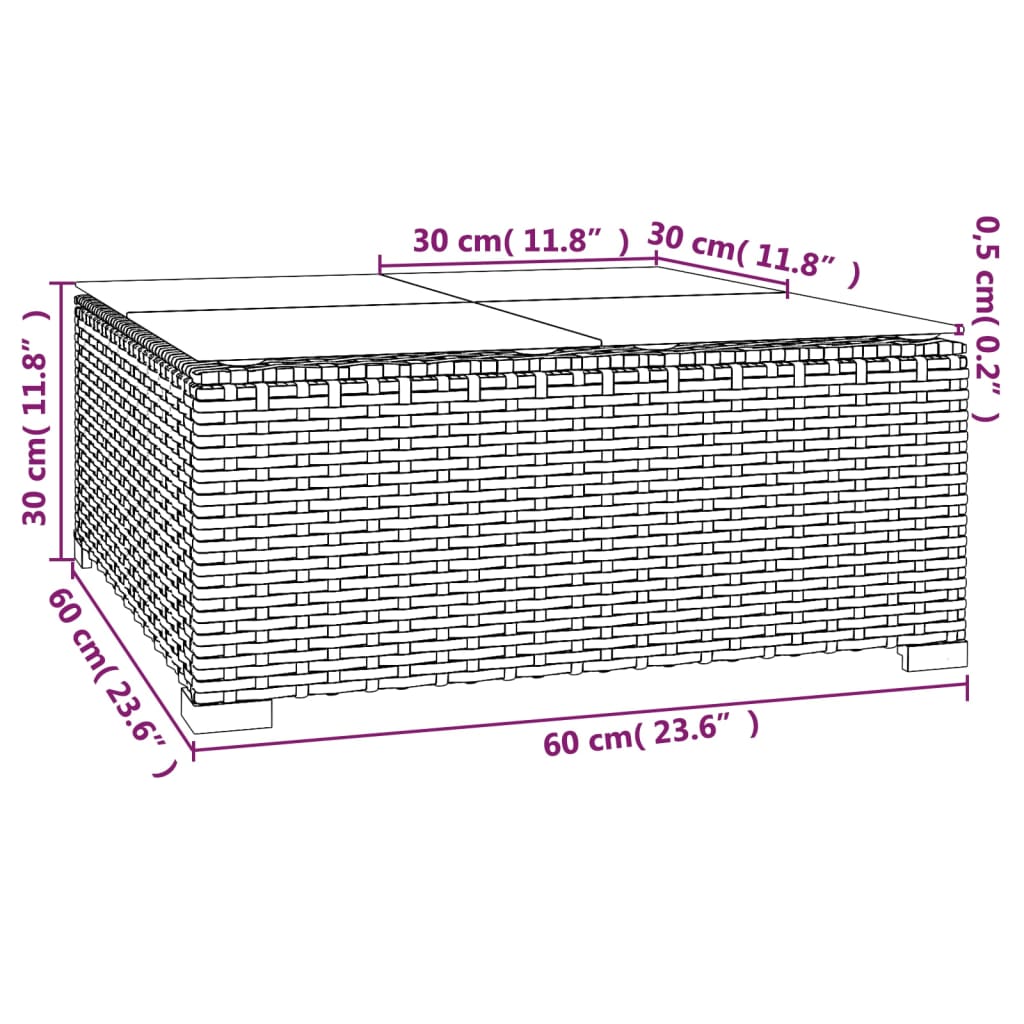 vidaXL 8-tlg. Garten-Lounge-Set mit Kissen Poly Rattan Braun