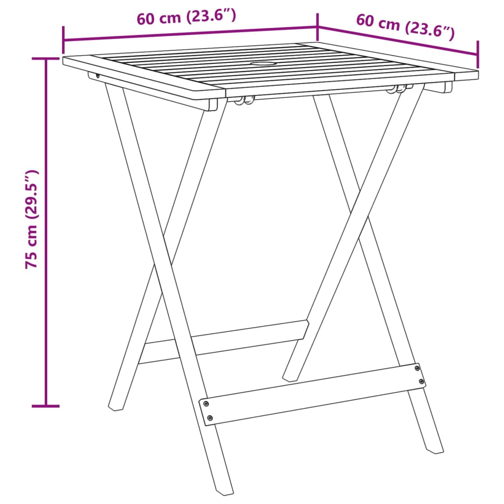 vidaXL 3-tlg. Bistro-Set Taupe Stoff und Massivholz