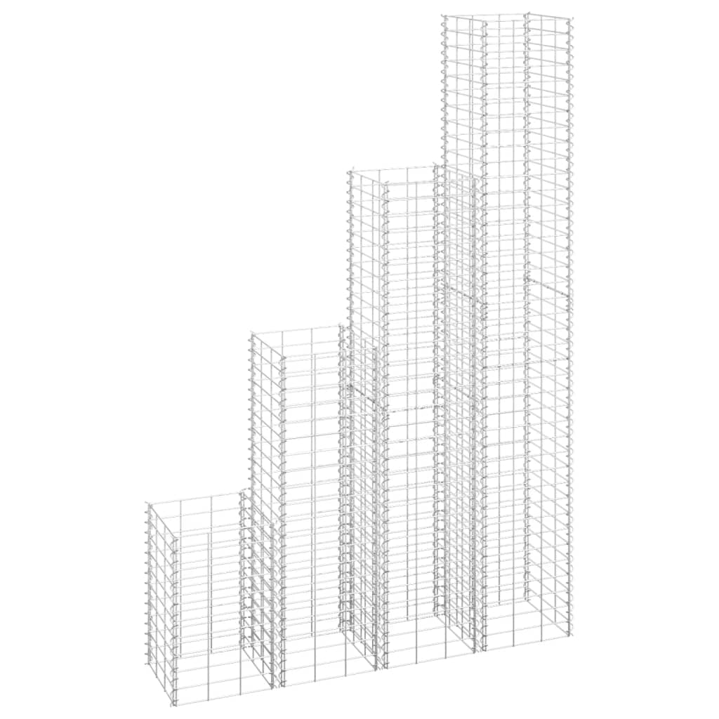 vidaXL Gabionen-Hochbeete 4 Stk. 30x30x50/100/150/200 cm Eisen