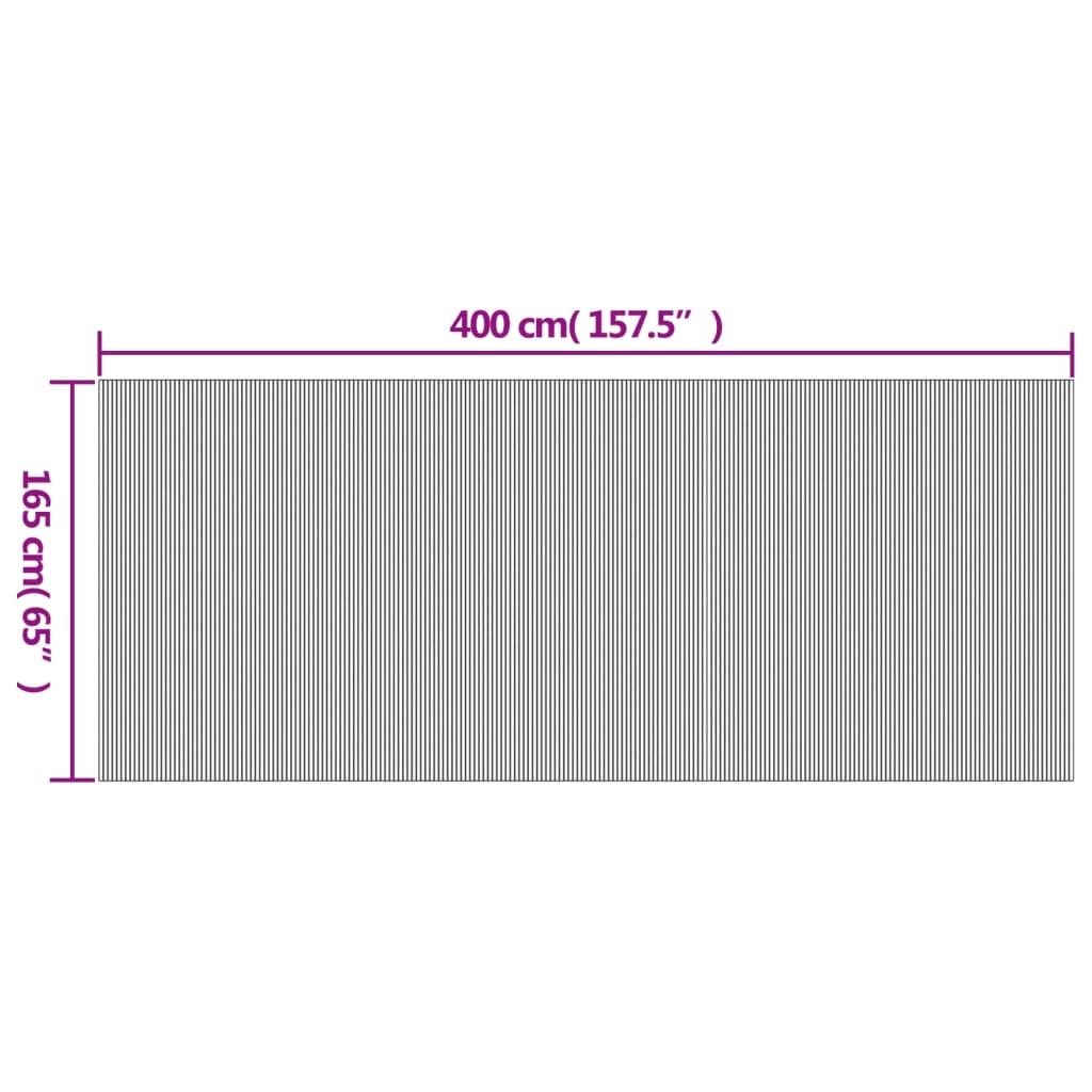 vidaXL Paravent Weiß 165x400 cm Bambus