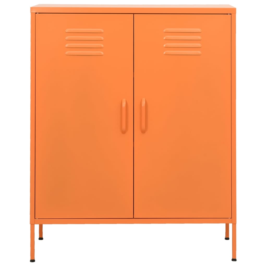 vidaXL Lagerschrank Orange 80x35x101,5 cm Stahl