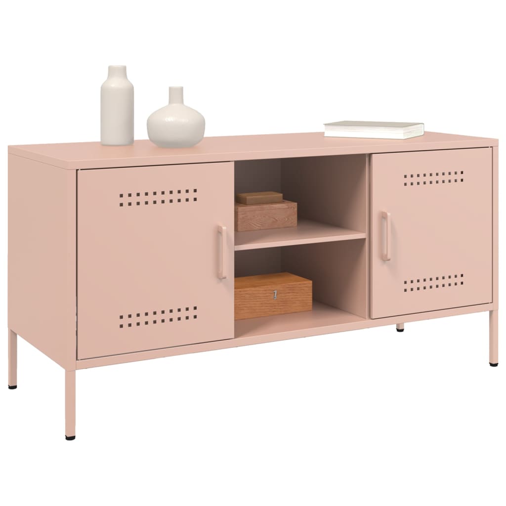 vidaXL TV-Schrank Rosa 100,5x39x50,5 cm Stahl