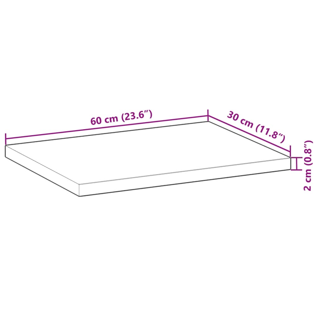 vidaXL Schweberegale 4 Stk. 60x30x2 cm Massivholz Akazie Unbehandelt