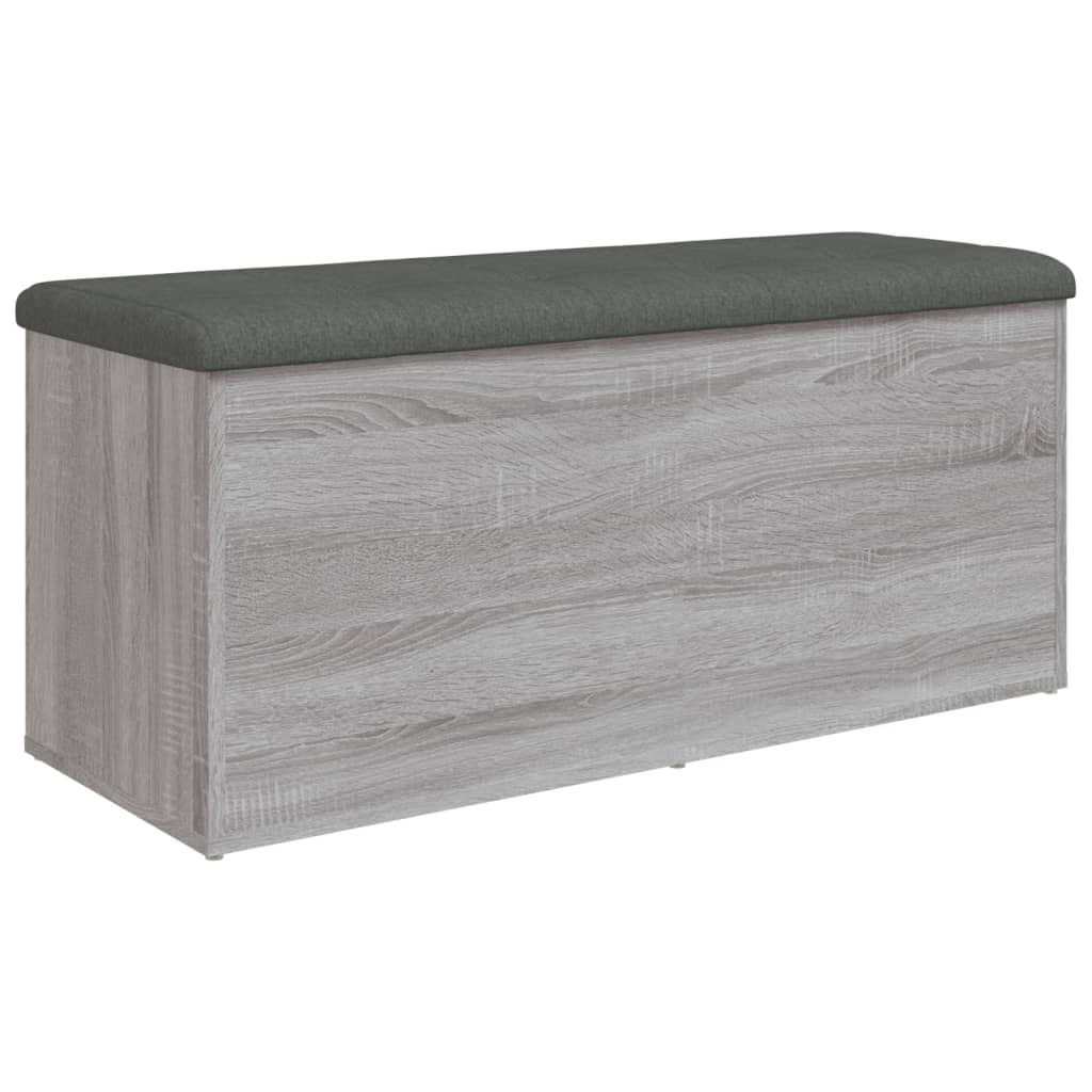 vidaXL Sitzbank mit Stauraum Grau Sonoma 102x42x45 cm Holzwerkstoff