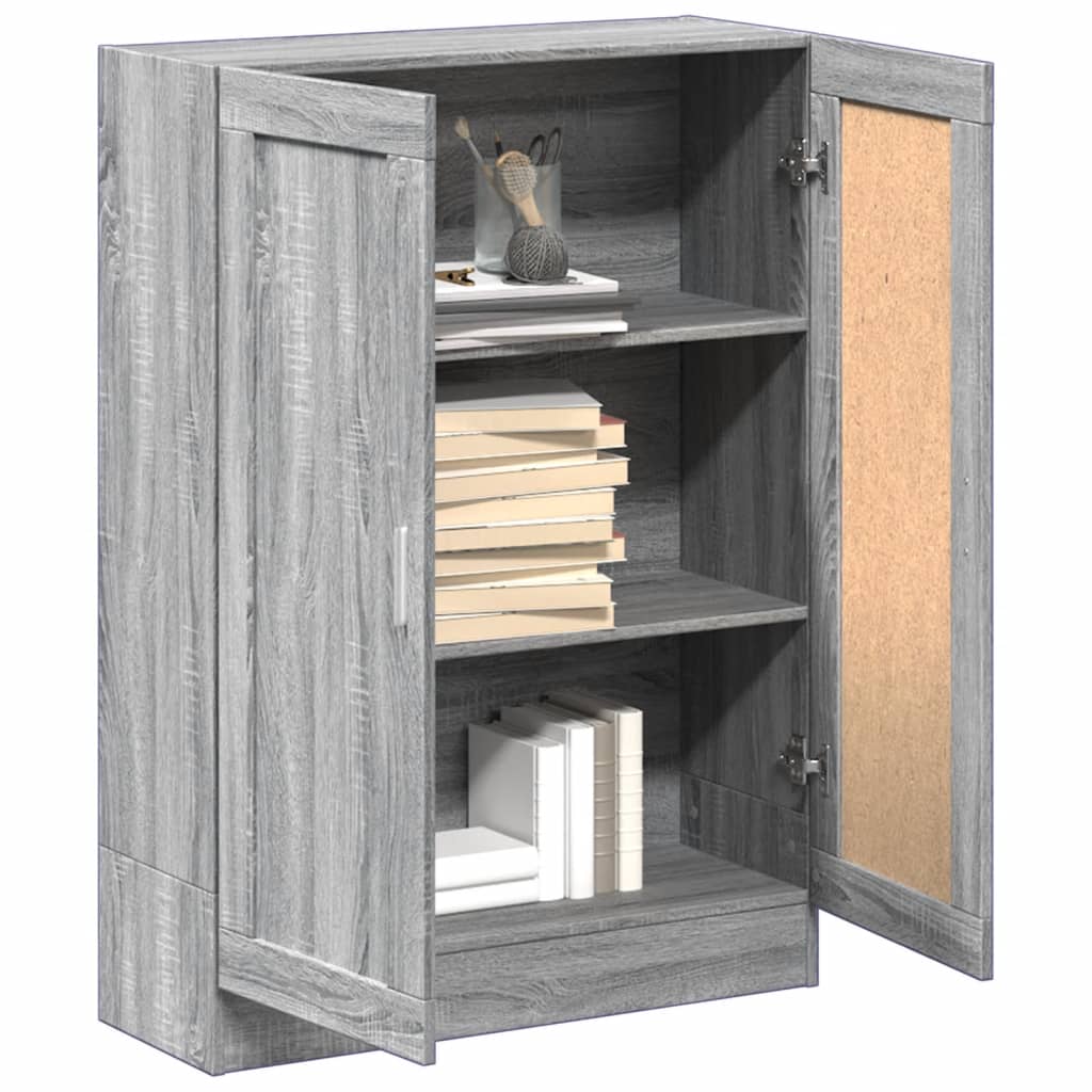 vidaXL Bücherschrank Grau Sonoma 82,5x30,5x115 cm Holzwerkstoff