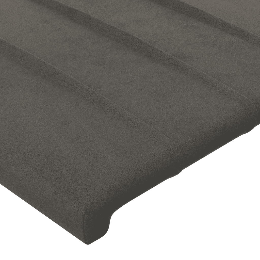 vidaXL Boxspringbett mit Matratze Dunkelgrau 160x200 cm Samt