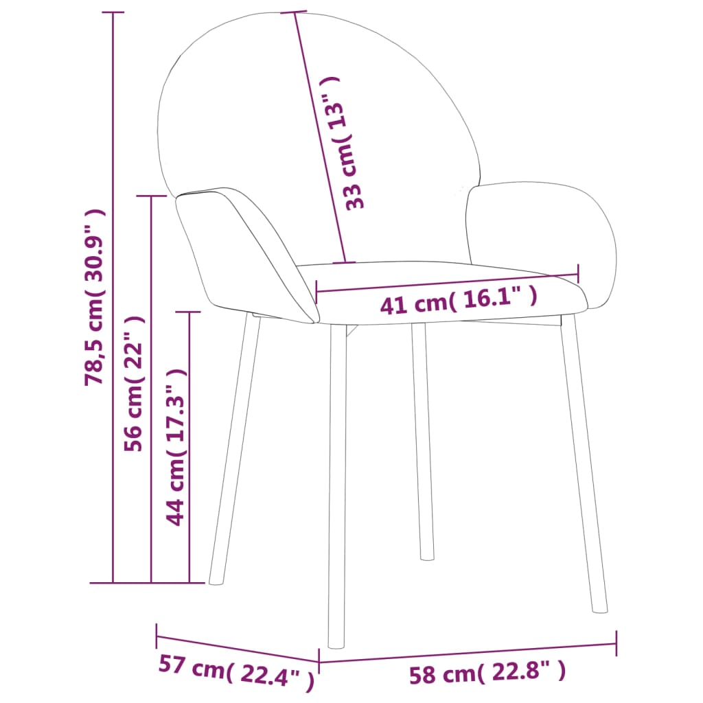 vidaXL Esszimmerstühle 2 Stk. Schwarz Samt