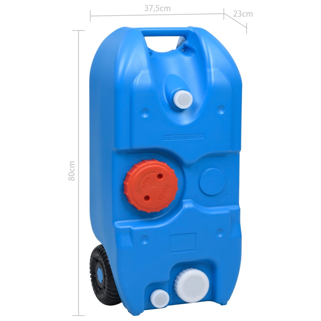 vidaXL Camping-Wassertank mit Rollen 40 L Blau