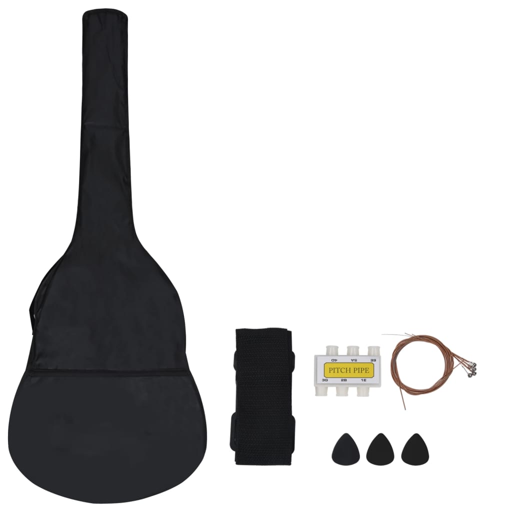 vidaXL 8-tlg. Klassische Gitarre Set für Anfänger 1/2 34"