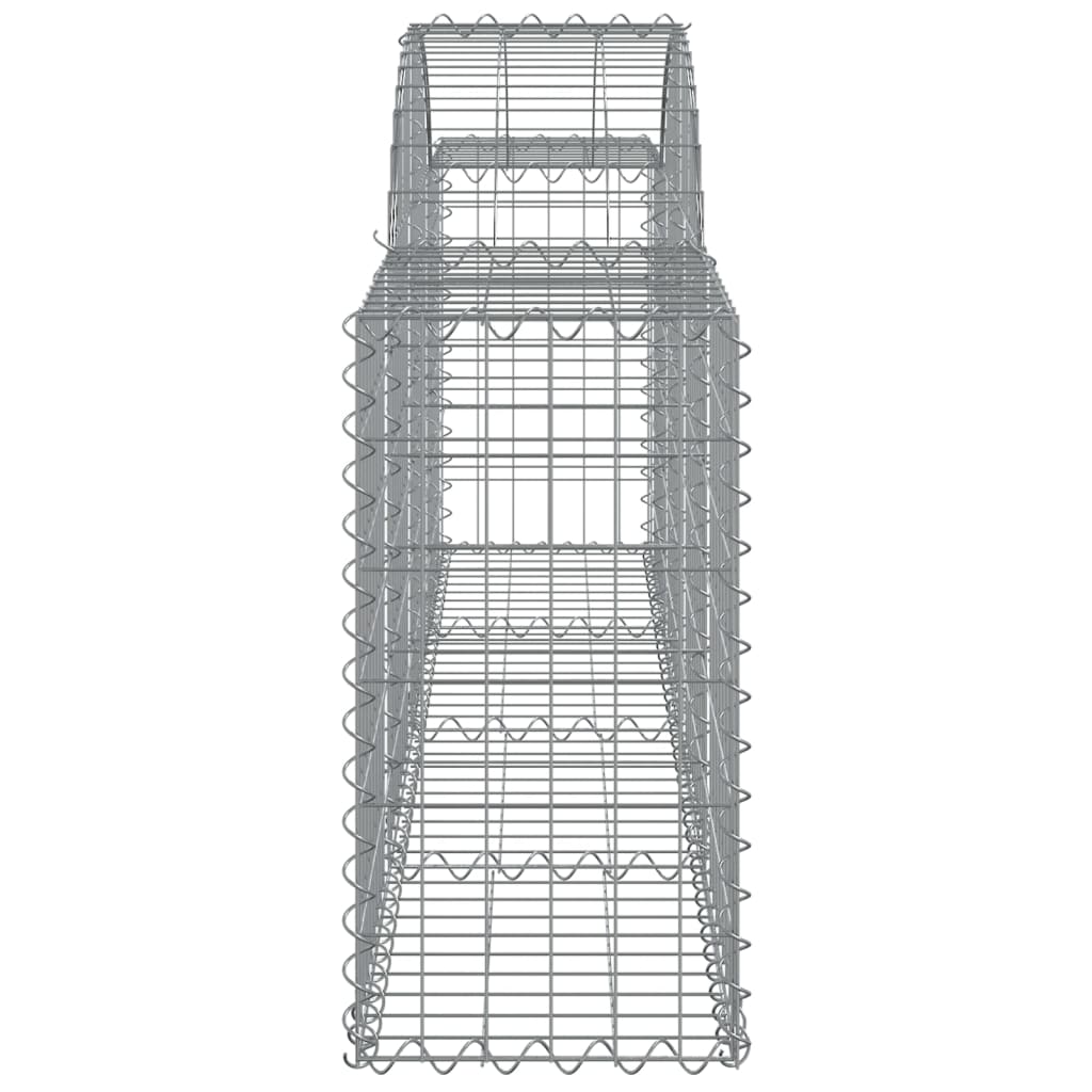 vidaXL Gabionen mit Hochbogen 7 Stk. 200x30x60/80 cm Verzinktes Eisen