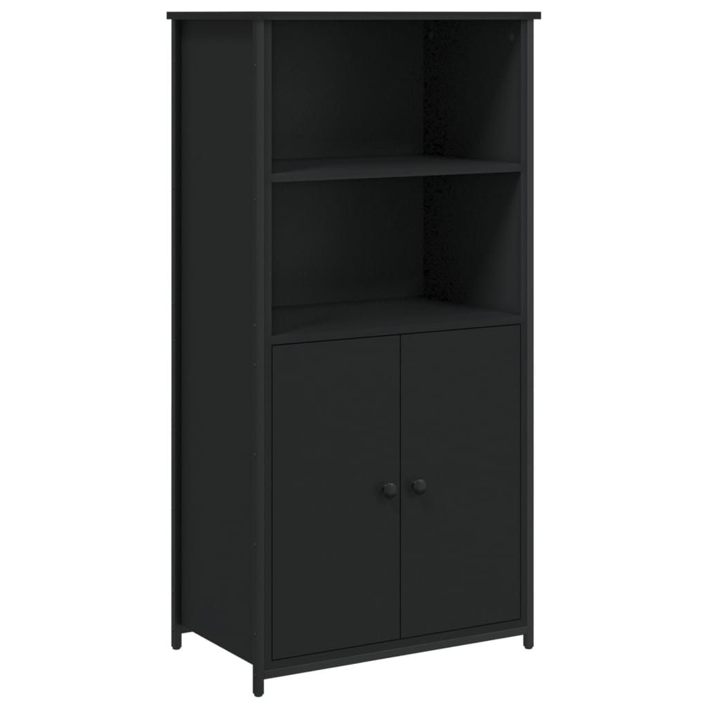 vidaXL Highboard Schwarz 62x36x121,5 cm Holzwerkstoff