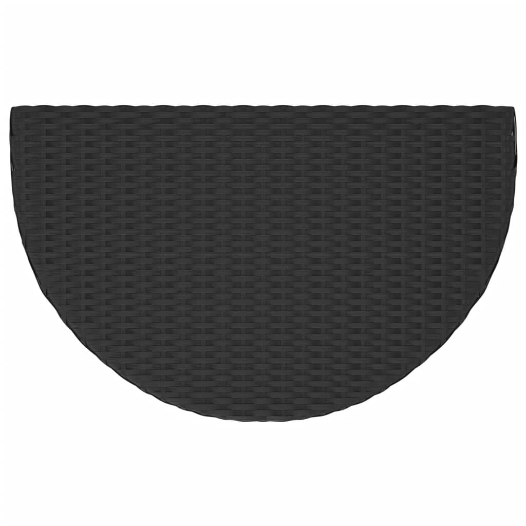 vidaXL Gartentisch Schwarz 80x50x75 cm Poly Rattan