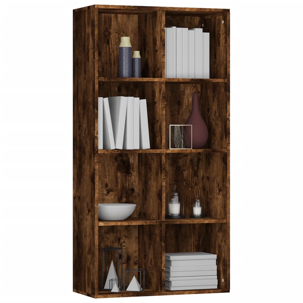 vidaXL Bücherregal/Sideboard Räuchereiche 66×30×130 cm Holzwerkstoff