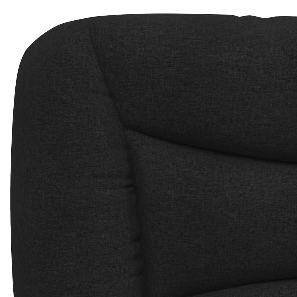 vidaXL Bett mit Matratze Schwarz 120x200 cm Stoff